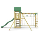 Rebo Climbing Frame with Single Swing and Slide plus Ninja Monkey Bars - Arvon
