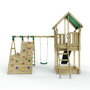 Rebo Modular Wooden Climbing Frame Playset - Swing, Climb & Slide Wychwood