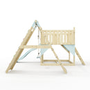 PolarPlay Kids Scandinavian Style Climbing Platform with Single Swing and Climbing Wall - Fai