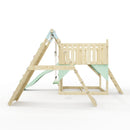 PolarPlay Kids Scandinavian Style Climbing Platform with Single Swing and Climbing Wall - Fai