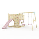 PolarPlay Kids Scandinavian Style Climbing Platform with Double Swing - Fai