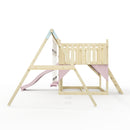 PolarPlay Kids Scandinavian Style Climbing Platform with Double Swing - Fai