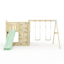 PolarPlay Kids Scandinavian Style Climbing Platform with Double Swing - Fai