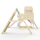 PolarPlay Climbing Platform and Playhouse with Double Swing, Climbing Wall and Slide - Oscar