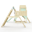 PolarPlay Climbing Platform and Playhouse with Double Swing, Climbing Wall and Slide - Oscar