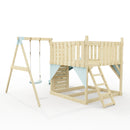 PolarPlay Kids Scandinavian Style Climbing Platform with Single Swing - Fai