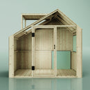 PolarPlay Kids Scandinavian Style Wooden Playhouse - Asta Sage