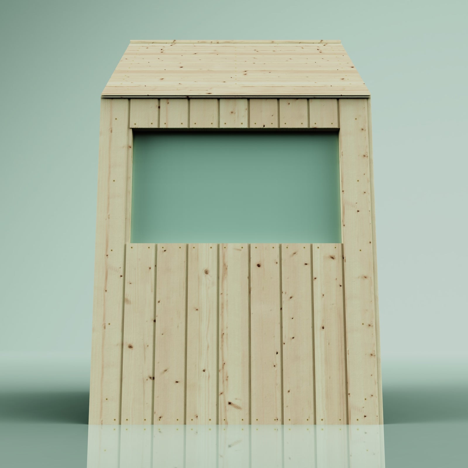 PolarPlay Kids Scandinavian Style Wooden Playhouse - Asta Sage