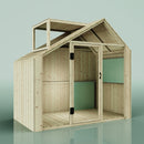 PolarPlay Kids Scandinavian Style Wooden Playhouse - Asta Sage