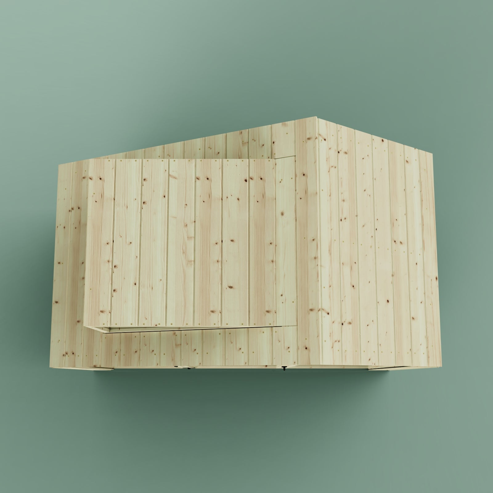 PolarPlay Kids Scandinavian Style Wooden Playhouse - Asta Sage