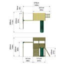 ClassicPlay Outpost XL Lookout Tower with 1.2m Deck, Single Swing and Slide