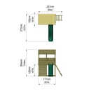 ClassicPlay Outpost XL Lookout Tower with 1.2m Deck and Slide