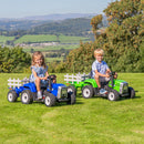 OutdoorToys Kids Electric Ride On Tractor with Trailer