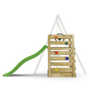Adventure Pack Add - on Wooden Platform with 6FT Slide for Rebo Swing Sets - Light Green