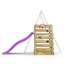 Adventure Pack Add - on Wooden Platform with 6FT Slide for Rebo Swing Sets - Purple