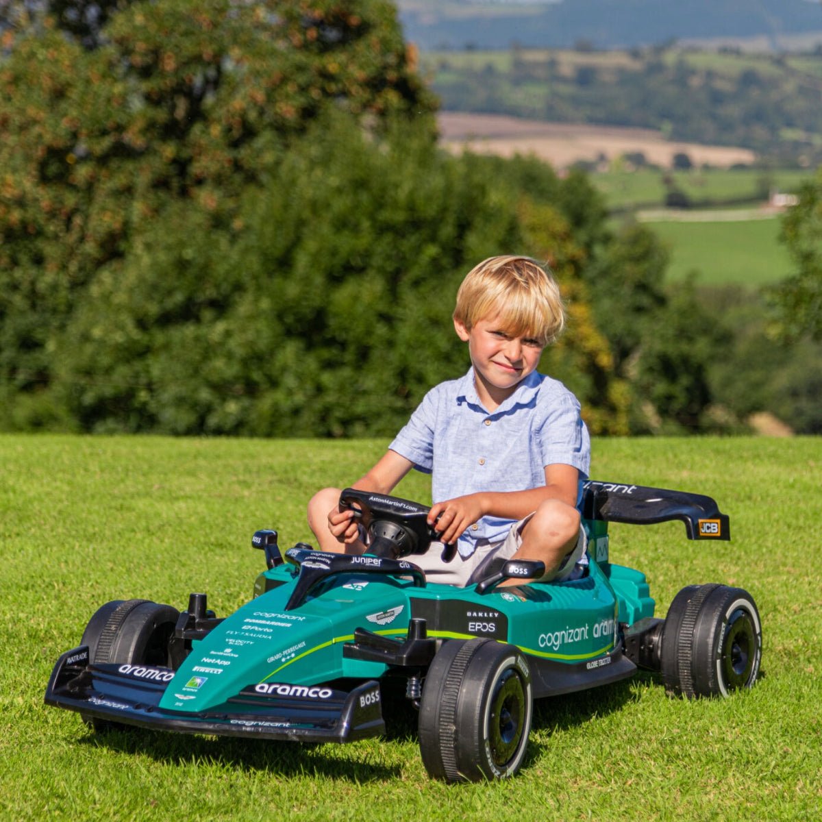 Aston Martin F1 AMR23 Kids Electric Ride On Car OutdoorToys