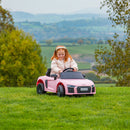 Audi R8 Spyder Kids Electric Ride On Car - Pink