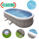 Avenli 18ft x 10ft x 48in Oval Steel Frame Above Ground Pool