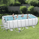 Bestway 16ft x 8ft x 48in Rectangular Steel Pro Frame Set Above Ground Swimming Pool BW56670