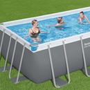 Bestway 16ft x 8ft x 48in Rectangular Steel Pro Frame Set Above Ground Swimming Pool BW56670
