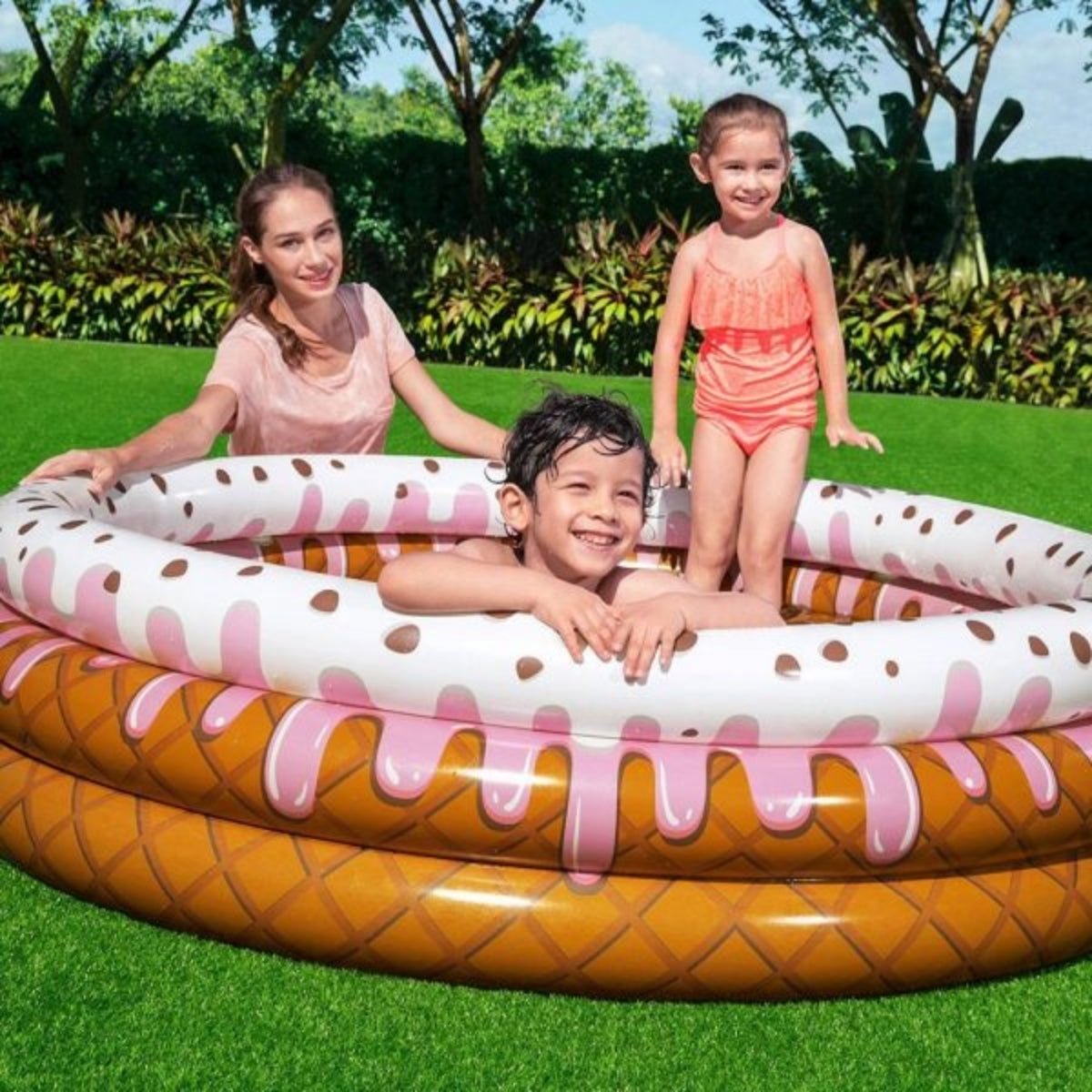 Bestway 63in x H15in Sundae Funday Kiddie Pool Inflatable Paddling Pool – BW51144