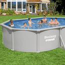 Bestway Hydrium 16 ft x 12 ft x 48 in Oval Steel Above Ground Pool Set