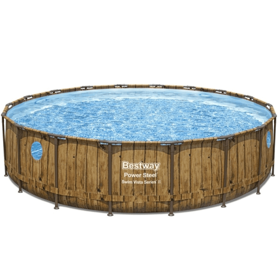 Bestway Power Steel Swim Vista Series 18ft x 48in Pool with Filter Pump – BW56977
