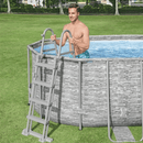 Bestway Power Steel Swim Vista Series™ 18ft x 9ft x 48in Oval Pool Set with Filter Pump – BW56716