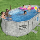 Bestway Power Steel Swim Vista Series™ 18ft x 9ft x 48in Oval Pool Set with Filter Pump – BW56716