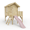 ClassicPlay 5ft Playhouse on Deck with Barn Door and Slide
