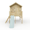ClassicPlay 5ft Playhouse on Deck with Barn Door and Slide