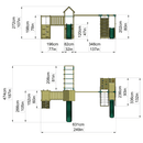 ClassicPlay Double Tower Climbing Frame with Double Swing - Ben Nevis