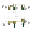 ClassicPlay Double Tower Climbing Frame with Double Swing - San Luis