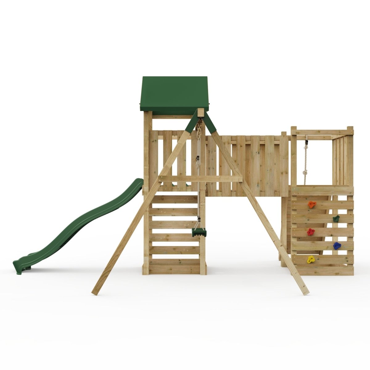 ClassicPlay Double Tower Climbing Frame with Single Swing