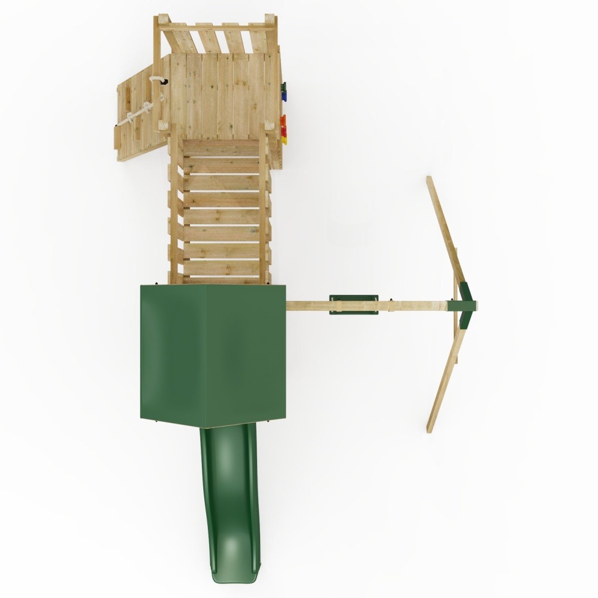 ClassicPlay Double Tower Climbing Frame with Single Swing