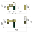 ClassicPlay Double Tower Climbing Frame with Triple Swing - Sanford