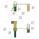 ClassicPlay Double Tower Climbing Frame with Triple Swing - Sanford