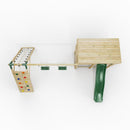 ClassicPlay Outpost XL Lookout Tower with 1.2m Deck, Double Swing, Climbing Wall and Slide