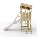 ClassicPlay Outpost XL Lookout Tower with 1.2m Deck, Double Swing, Climbing Wall and Slide