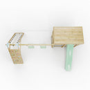 ClassicPlay Outpost XL Lookout Tower with 1.2m Deck, Double Swing, Climbing Wall and Slide