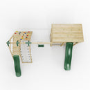 ClassicPlay Outpost XL Lookout Tower with 1.2m Deck, Single Swing, Climbing Wall and Slides