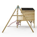 ClassicPlay Premium 5ft Playhouse on Deck with Double Swing and Slide