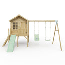 ClassicPlay Premium 5ft Playhouse on Deck with Double Swing and Slide