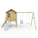 ClassicPlay Premium 5ft Playhouse on Deck with Double Swing and Slide
