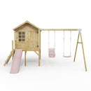 ClassicPlay Premium 5ft Playhouse on Deck with Double Swing and Slide