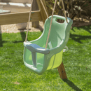 ClassicPlay Premium 5ft Playhouse on Deck with Double Swing, Slide and Climbing Wall