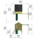 ClassicPlay Premium 5ft Playhouse on Deck with Single Swing and Slide