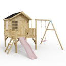ClassicPlay Premium 5ft Playhouse on Deck with Single Swing and Slide