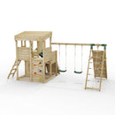 ClassicPlay Sentinel XL Lookout Tower with 3 Decks, Double Swing, Climbing Wall and Slide