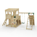 ClassicPlay Sentinel XL Lookout Tower with 3 Decks, Single Swing, Climbing Wall and Slide